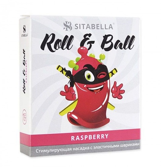 Стимулирующий презерватив-насадка Roll   Ball Raspberry - Sitabella - купить с доставкой в Элисте