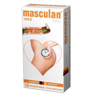 Розовые презервативы Masculan Ultra Long Pleasure с колечками, пупырышками и продлевающим эффектом - 10 шт. - Masculan - купить с доставкой в Элисте