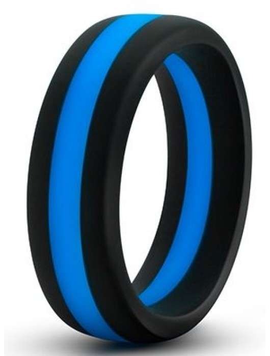 Черно-синее эрекционное кольцо Silicone Go Pro Cock Ring - Blush Novelties - в Элисте купить с доставкой