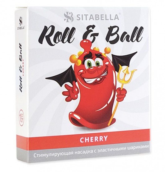 Стимулирующий презерватив-насадка Roll   Ball Cherry - Sitabella - купить с доставкой в Элисте