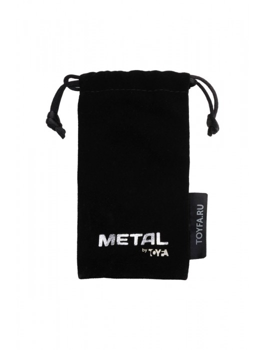 Серебристая коническая анальная пробка с красным кристаллом - 8 см. - ToyFa - купить с доставкой в Элисте