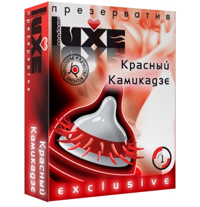 Презерватив LUXE  Exclusive   Красный Камикадзе  - 1 шт. - Luxe - купить с доставкой в Элисте