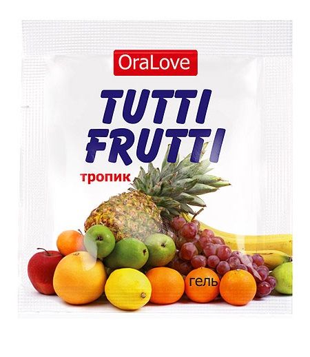 Пробник гель-смазки Tutti-frutti со вкусом тропических фруктов - 4 гр. - Биоритм - купить с доставкой в Элисте