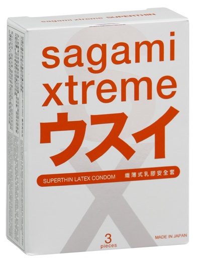 Ультратонкие презервативы Sagami Xtreme SUPERTHIN - 3 шт. - Sagami - купить с доставкой в Элисте