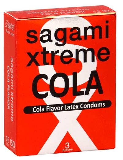 Ароматизированные презервативы Sagami Xtreme COLA - 3 шт. - Sagami - купить с доставкой в Элисте