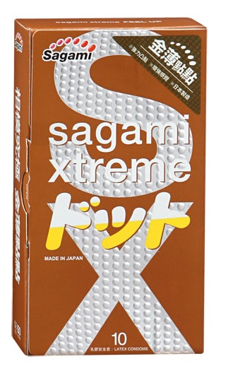 Презервативы Sagami Xtreme FEEL UP с точечной текстурой и линиями прилегания - 10 шт. - Sagami - купить с доставкой в Элисте