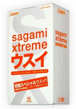 Ультратонкие презервативы Sagami Xtreme SUPERTHIN - 15 шт. - Sagami - купить с доставкой в Элисте