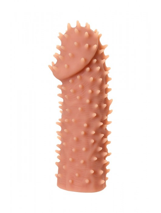 Телесная реалистичная насадка KOKOS Extreme Sleeve 07 с дополнительной стимуляцией - 12,7 см. - KOKOS - в Элисте купить с доставкой