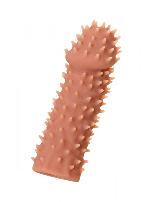 Телесная реалистичная насадка KOKOS Extreme Sleeve 07 с дополнительной стимуляцией - 12,7 см. - KOKOS - в Элисте купить с доставкой