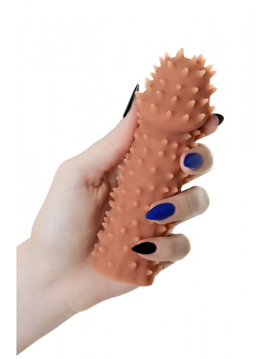 Телесная реалистичная насадка KOKOS Extreme Sleeve 07 с дополнительной стимуляцией - 12,7 см. - KOKOS - в Элисте купить с доставкой