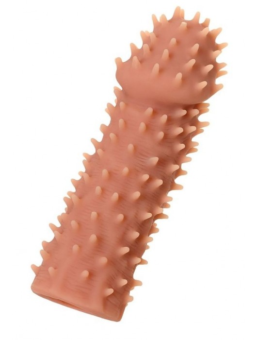 Телесная реалистичная насадка KOKOS Extreme Sleeve 07 с дополнительной стимуляцией - 12,7 см. - KOKOS - в Элисте купить с доставкой