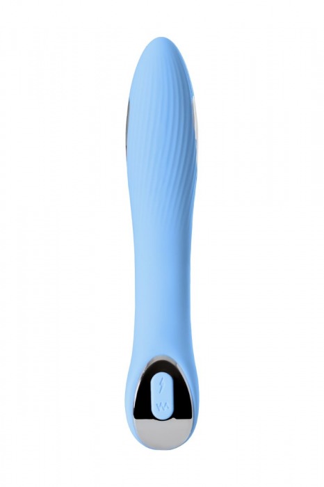 Голубой силиконовый вибратор с электростимуляцией TESLA G-POINT - 21 см. - ToyFa - купить с доставкой в Элисте