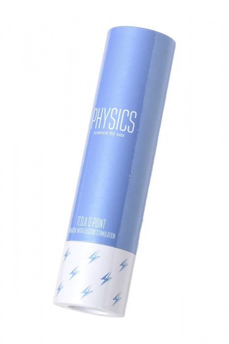 Голубой силиконовый вибратор с электростимуляцией TESLA G-POINT - 21 см. - ToyFa - купить с доставкой в Элисте