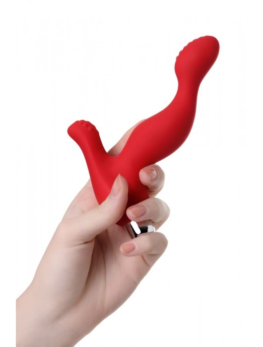 Красный силиконовый вибростимулятор простаты Proman - 12,5 см. - ToyFa - в Элисте купить с доставкой