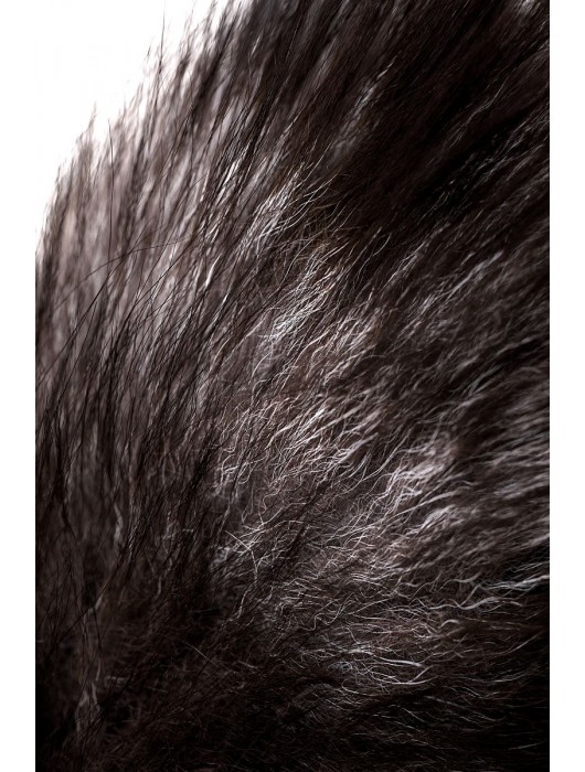 Серебристая металлическая анальная втулка с хвостом чернобурой лисы - размер S - ToyFa - купить с доставкой в Элисте