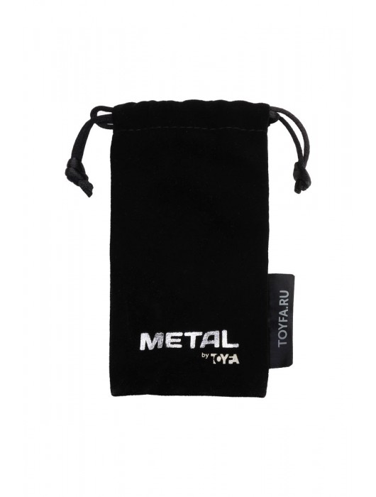 Серебристая конусовидная анальная пробка с фиолетовым кристаллом - 7 см. - ToyFa - купить с доставкой в Элисте