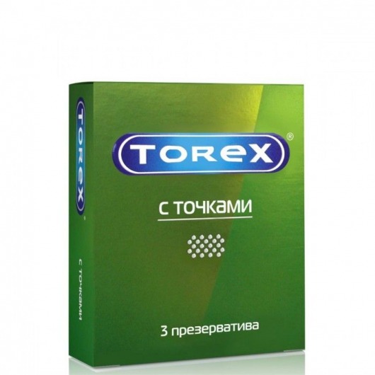 Текстурированные презервативы Torex  С точками  - 3 шт. - Torex - купить с доставкой в Элисте