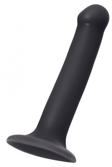 Черный фаллос на присоске Silicone Bendable Dildo M - 18 см. - Strap-on-me - купить с доставкой в Элисте