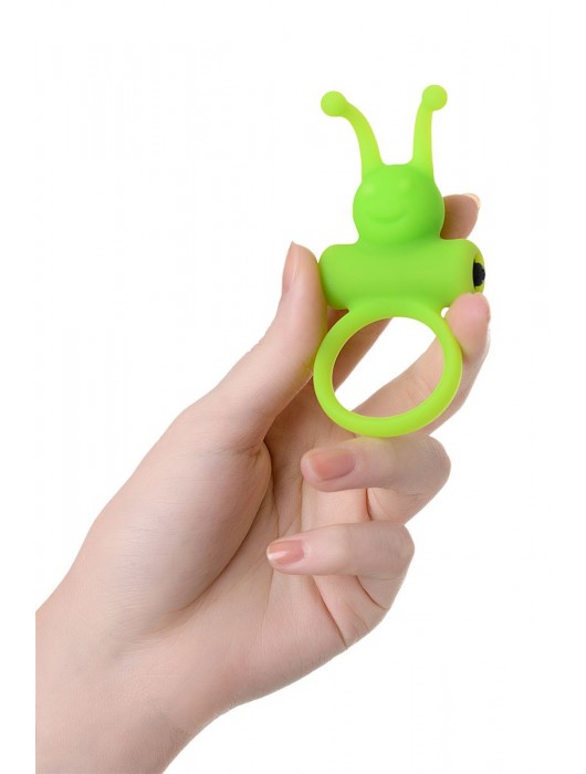 Зеленое эрекционное виброкольцо на пенис Cock Ring - A-toys - в Элисте купить с доставкой