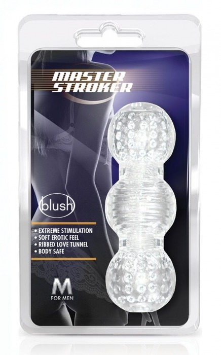 Прозрачный фигурный мастурбатор Master Stroker - Blush Novelties - в Элисте купить с доставкой
