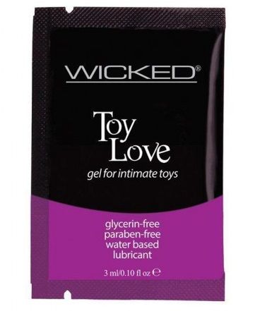 Лубрикант на водной основе для использования с игрушками WICKED Toy Love - 3 мл. - Wicked - купить с доставкой в Элисте