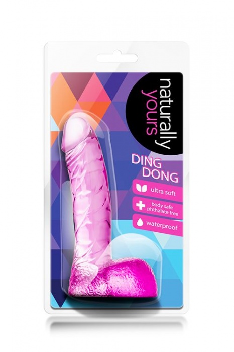 Ярко-розовый фаллоимитатор Ding Dong - 14 см. - Blush Novelties