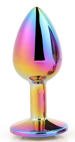 Голографическая анальная втулка с радужным кристаллом - 7,1 см. - Dream Toys - купить с доставкой в Элисте