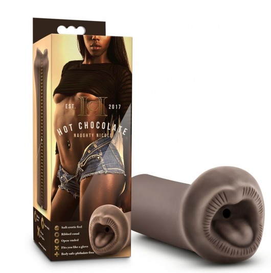 Коричневый мастурбатор-ротик Naughty Nicole - Blush Novelties - в Элисте купить с доставкой