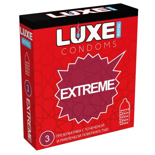 Текстурированные презервативы LUXE Royal Extreme - 3 шт. - Luxe - купить с доставкой в Элисте