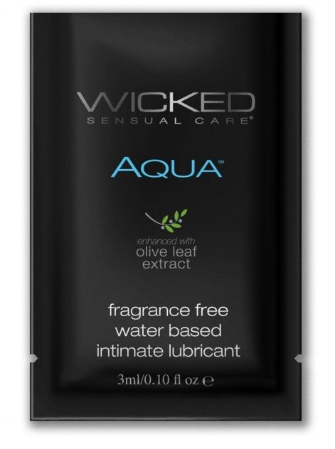 Легкий лубрикант на водной основе с алое Wicked Aqua - 3 мл. - Wicked - купить с доставкой в Элисте