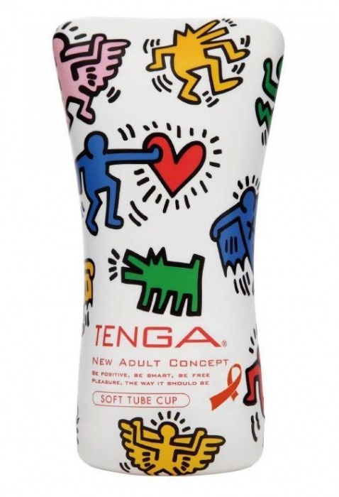 Мастурбатор-туба Keith Haring Soft Tube CUP - Tenga - в Элисте купить с доставкой