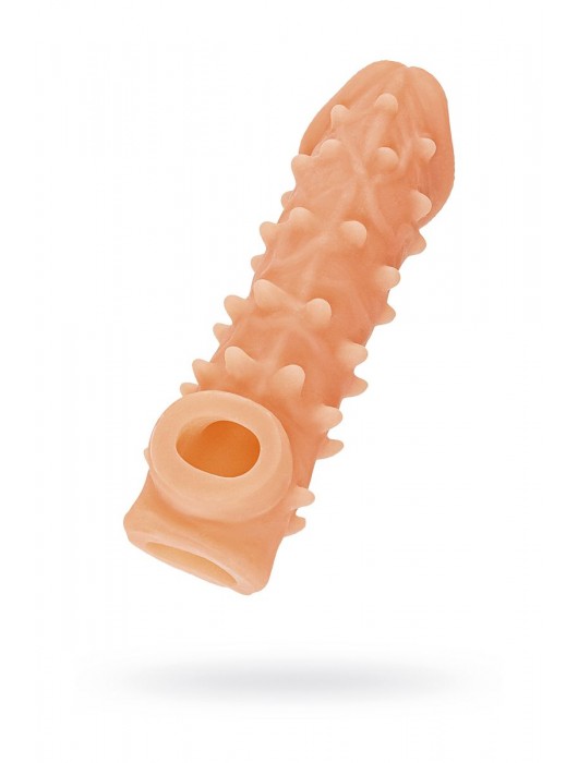 Телесная закрытая насадка с пупырышками Cock Sleeve Size S - 13,8 см. - KOKOS - в Элисте купить с доставкой