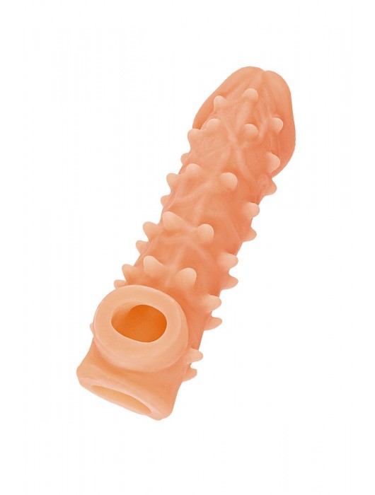 Телесная закрытая насадка с пупырышками Cock Sleeve Size S - 13,8 см. - KOKOS - в Элисте купить с доставкой