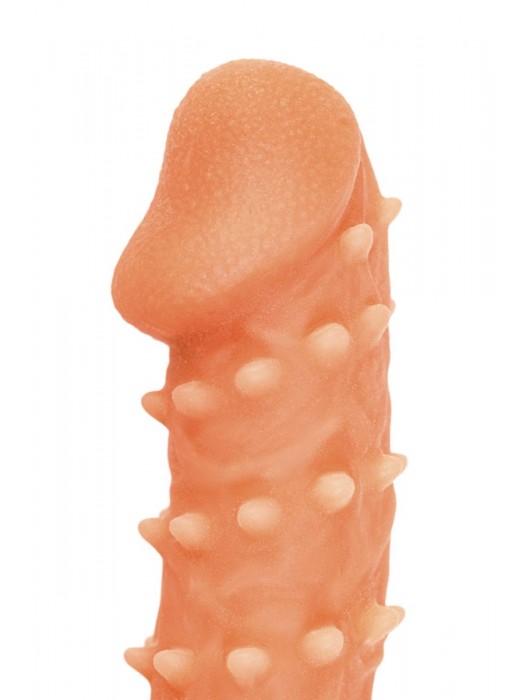 Телесная закрытая насадка с пупырышками Cock Sleeve Size S - 13,8 см. - KOKOS - в Элисте купить с доставкой