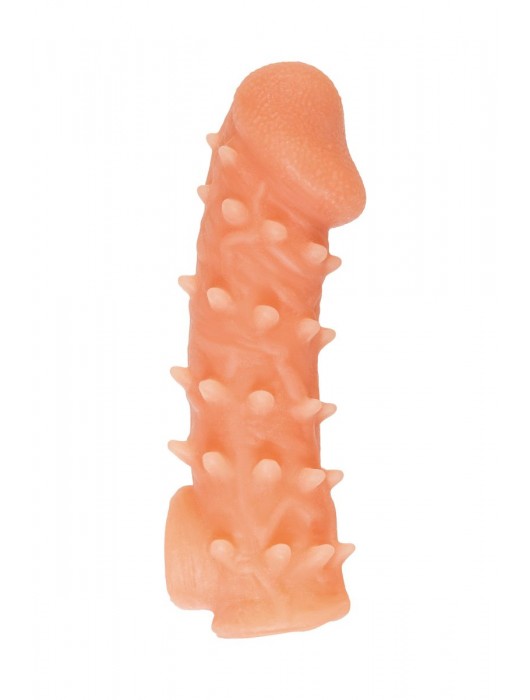 Телесная закрытая насадка с пупырышками Cock Sleeve Size L - 17,6 см. - KOKOS - в Элисте купить с доставкой