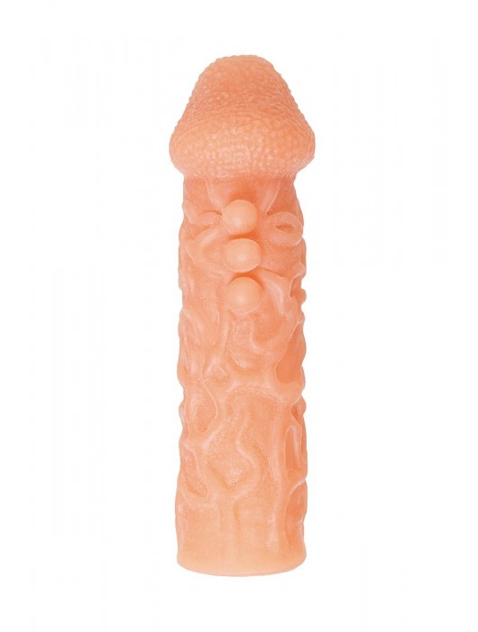 Телесная закрытая насадка с шершавой головкой Cock Sleeve Size S - 13,8 см. - KOKOS - в Элисте купить с доставкой