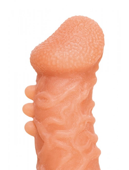 Телесная закрытая насадка с шершавой головкой Cock Sleeve Size S - 13,8 см. - KOKOS - в Элисте купить с доставкой