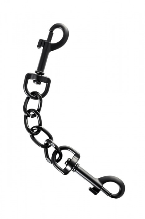 Узкие черные наручники на сцепке - ToyFa - купить с доставкой в Элисте