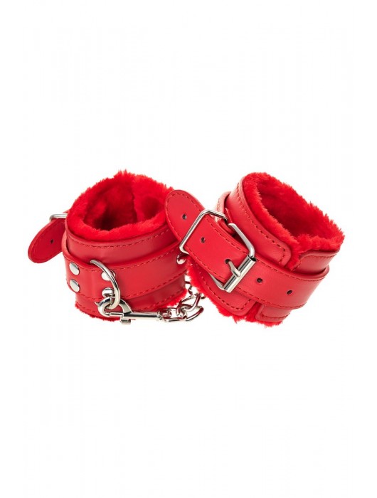 Красные наручники Anonymo из искусственной кожи - ToyFa - купить с доставкой в Элисте