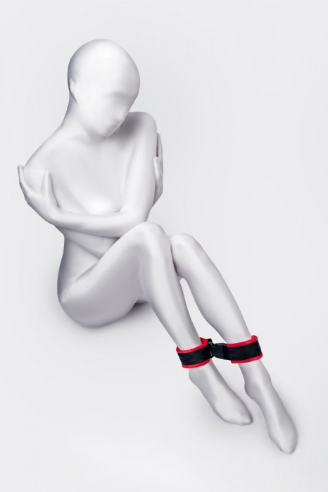 Красно-черные велюровые оковы Anonymo - ToyFa - купить с доставкой в Элисте