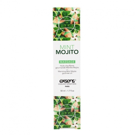 Разогревающее массажное масло с ароматом мохито Gourmet Mint Mojito - 50 мл. - Exsens - купить с доставкой в Элисте