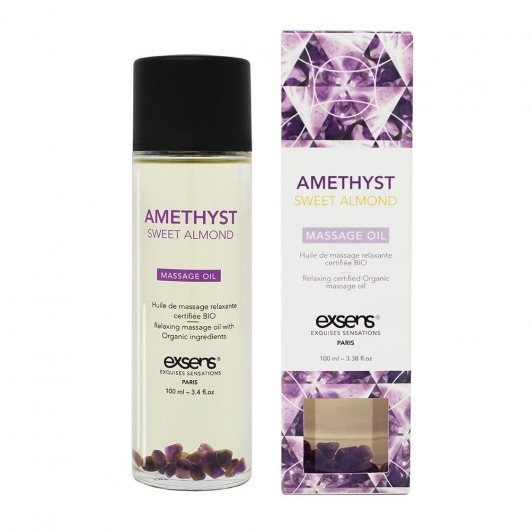 Органическое массажное масло AMETHYST SWEET ALMOND - 100 мл. - Exsens - купить с доставкой в Элисте