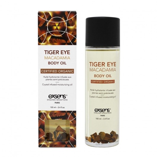 Органическое массажное масло TIGER EYE MACADAMIA - 100 мл. - Exsens - купить с доставкой в Элисте