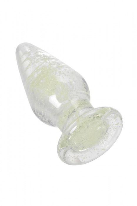 Прозрачная, светящаяся в темноте анальная втулка - 9,8 см. - Sexus