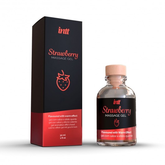 Массажный гель с ароматом клубники Strawberry - 30 мл. - INTT - купить с доставкой в Элисте