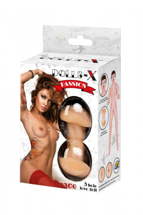 Надувная секс-кукла с тремя любовными отверстиями - ToyFa - в Элисте купить с доставкой