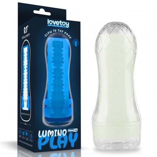 Светящийся в темноте мастурбатор Lumino Play Masturbator Ribbed - Lovetoy - в Элисте купить с доставкой