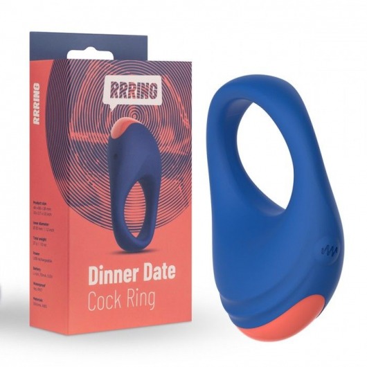 Синее эрекционное кольцо RRRING Dinner Date Cock Ring - FeelzToys - в Элисте купить с доставкой