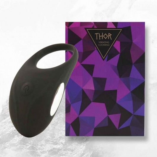 Черное эрекционное виброкольцо Thor Cockring - FeelzToys - в Элисте купить с доставкой