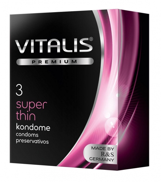 Ультратонкие презервативы VITALIS PREMIUM super thin - 3 шт. - Vitalis - купить с доставкой в Элисте